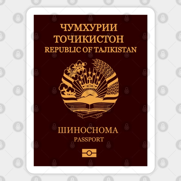 Tajikistan passport Magnet by Travellers